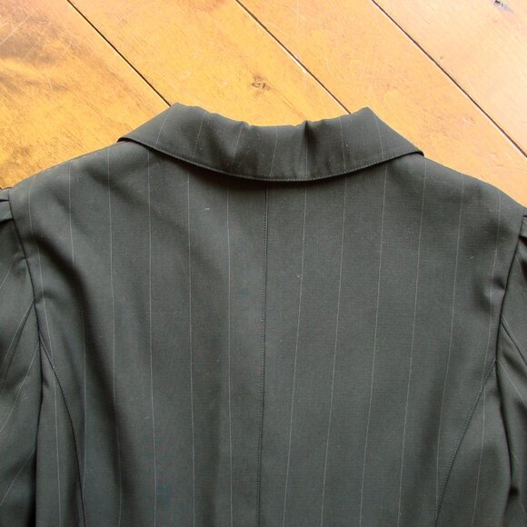 Sandra Angelozzi Black Pinstripe Blazer Jacket Button Office Size EU 42 Large - Picture 13 of 15